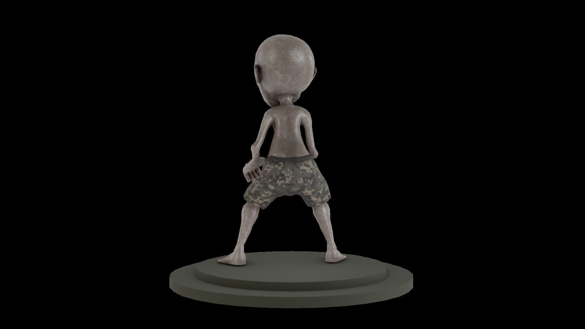 zombie boy Low-poly 3D model_48