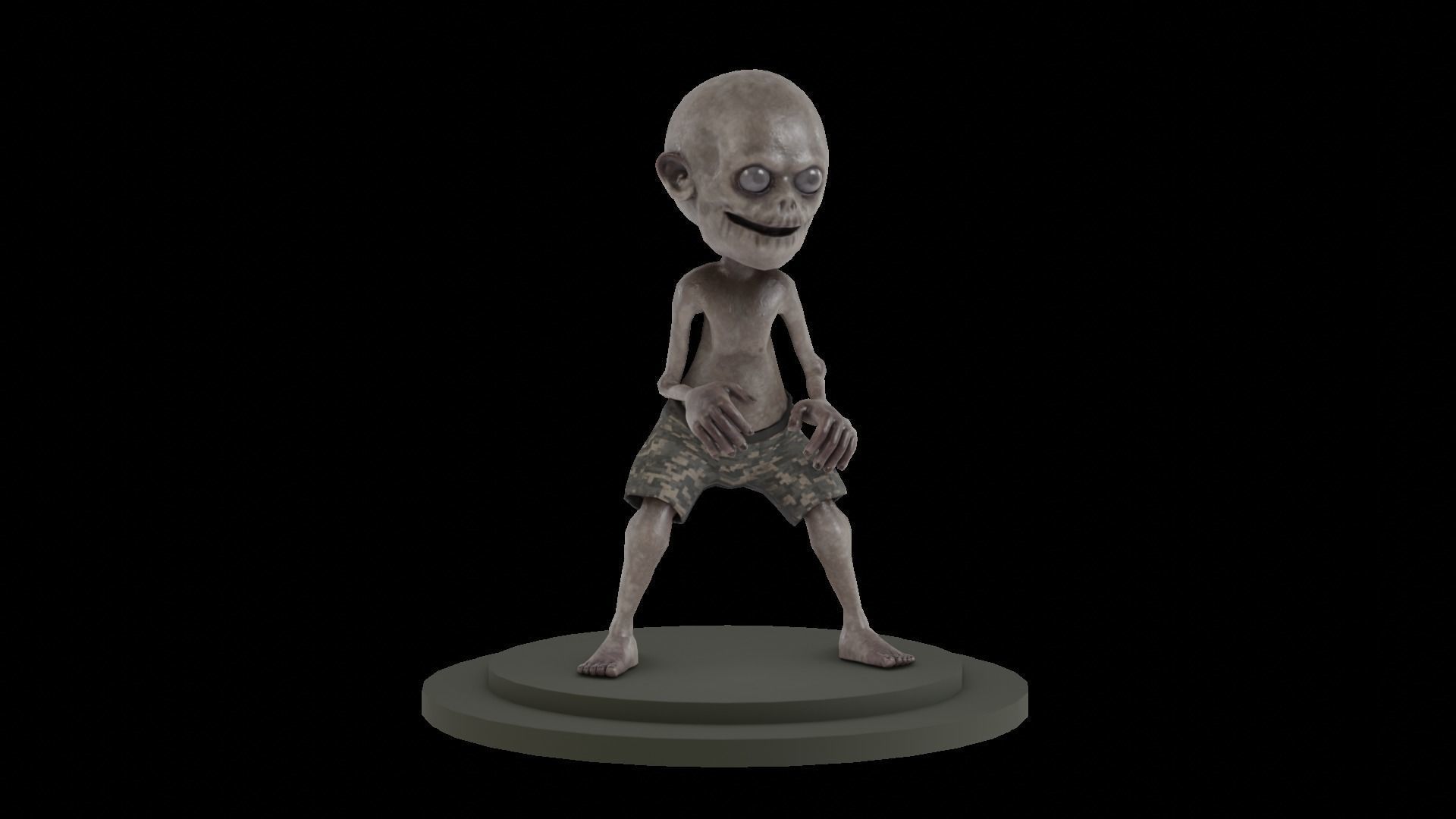 zombie boy Low-poly 3D model_32