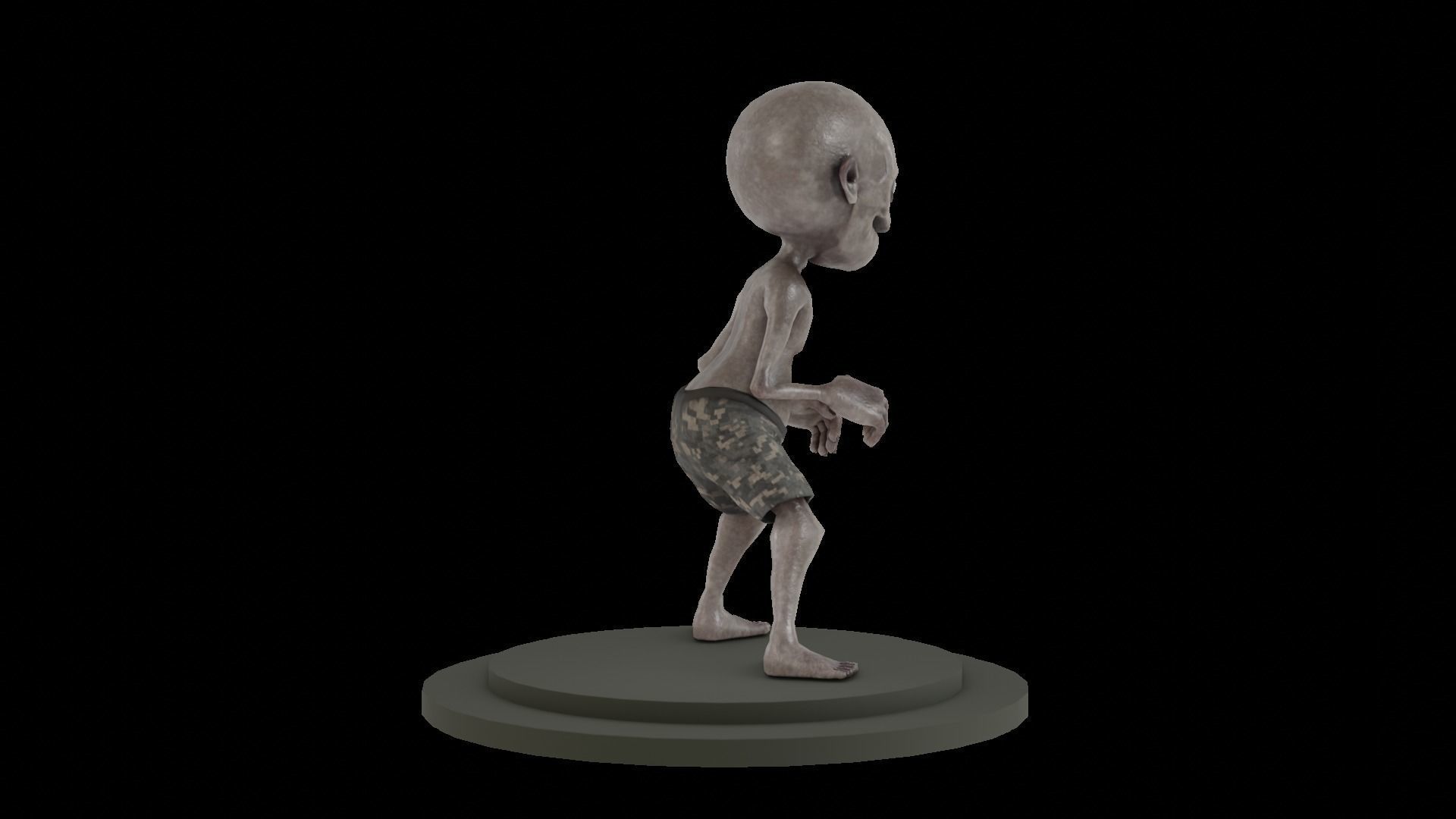 zombie boy Low-poly 3D model_49