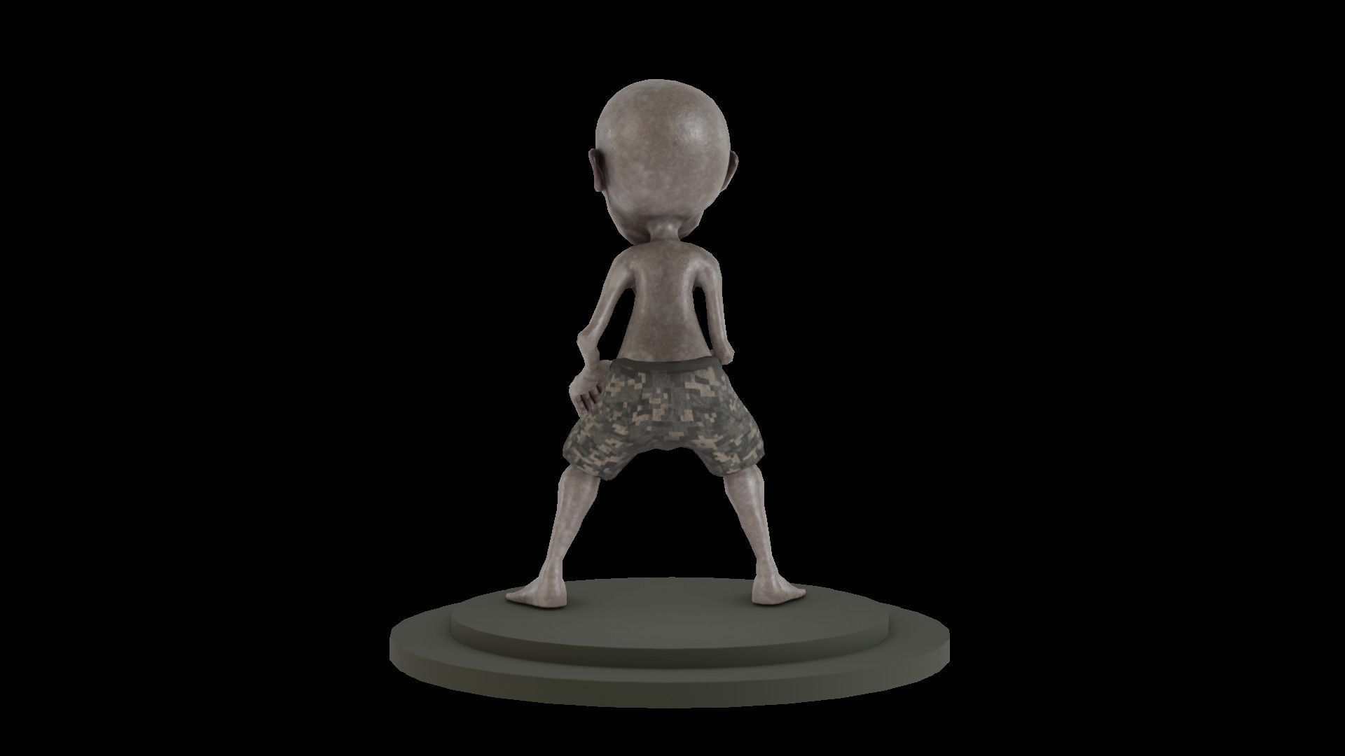 zombie boy Low-poly 3D model_38