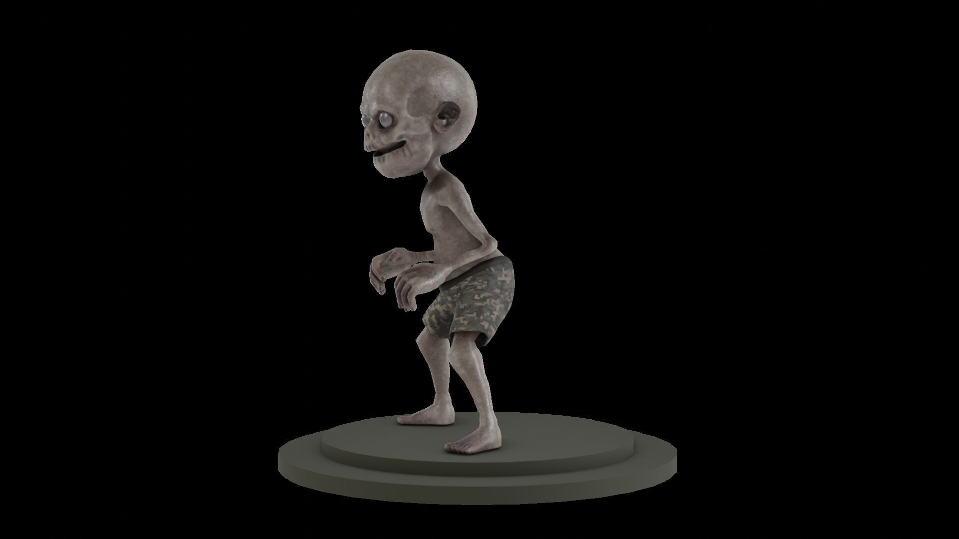 zombie boy Low-poly 3D model_63