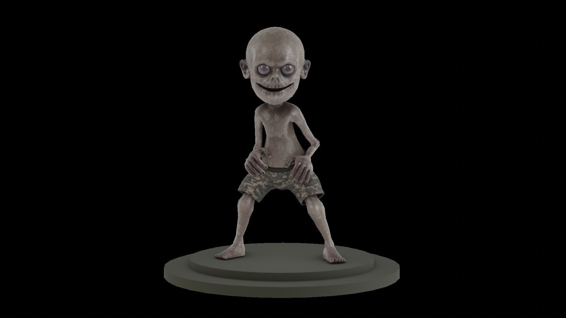 zombie boy Low-poly 3D model_62