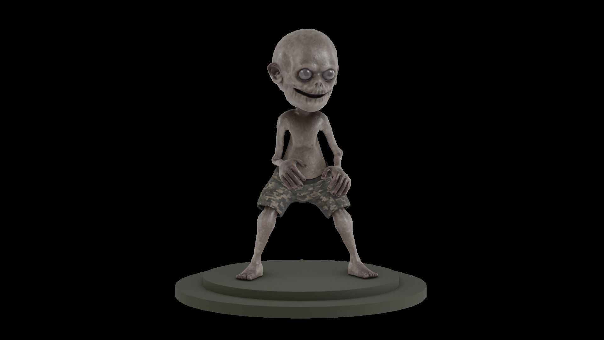 zombie boy Low-poly 3D model_34