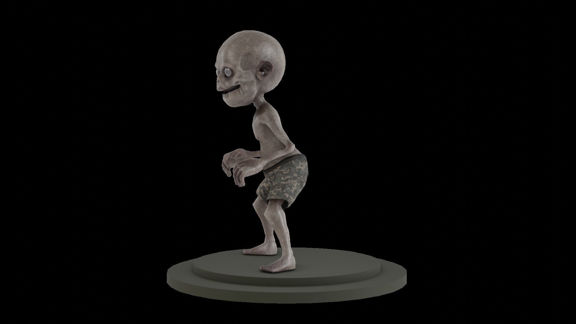 zombie boy Low-poly 3D model_14