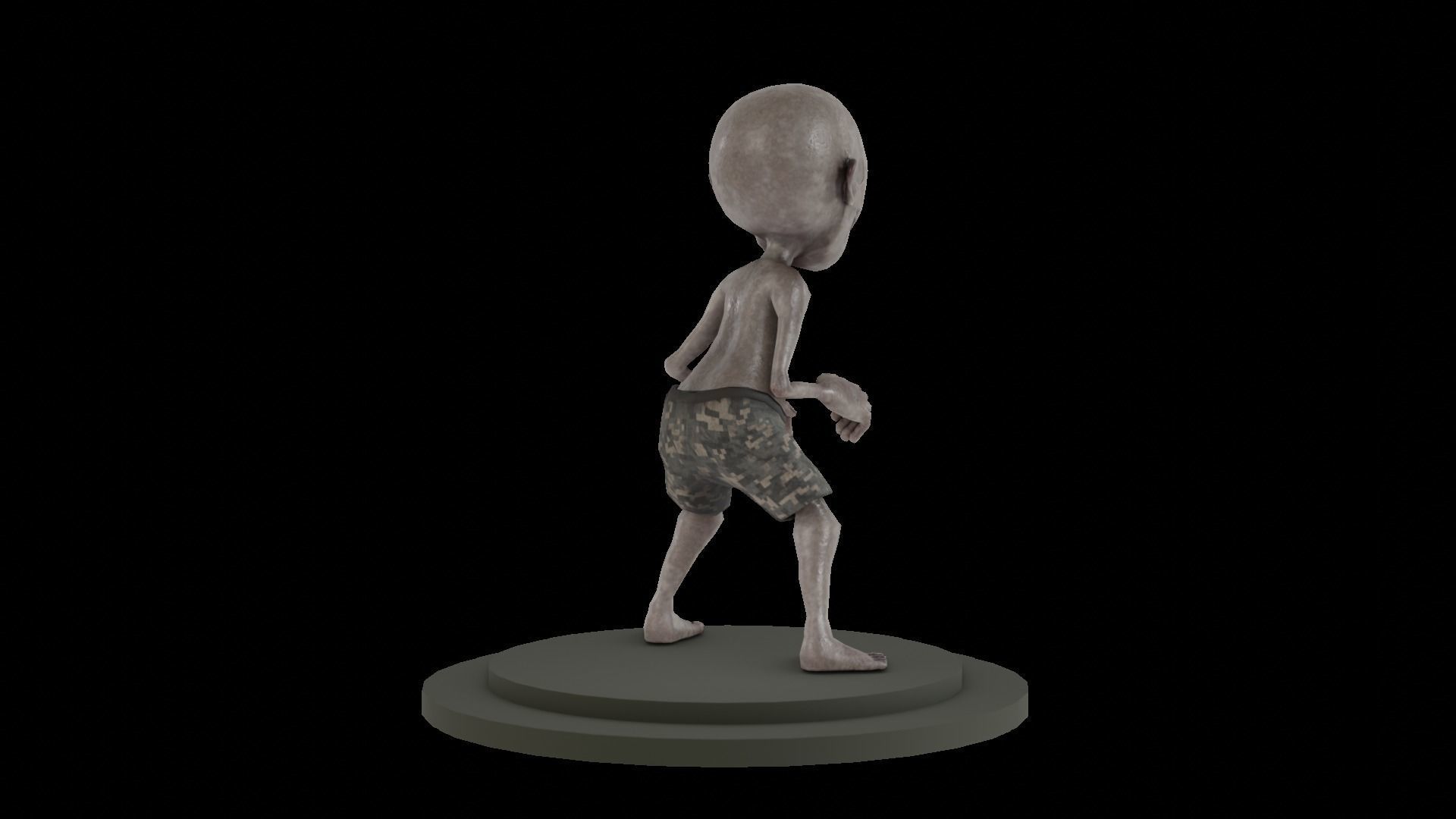 zombie boy Low-poly 3D model_47