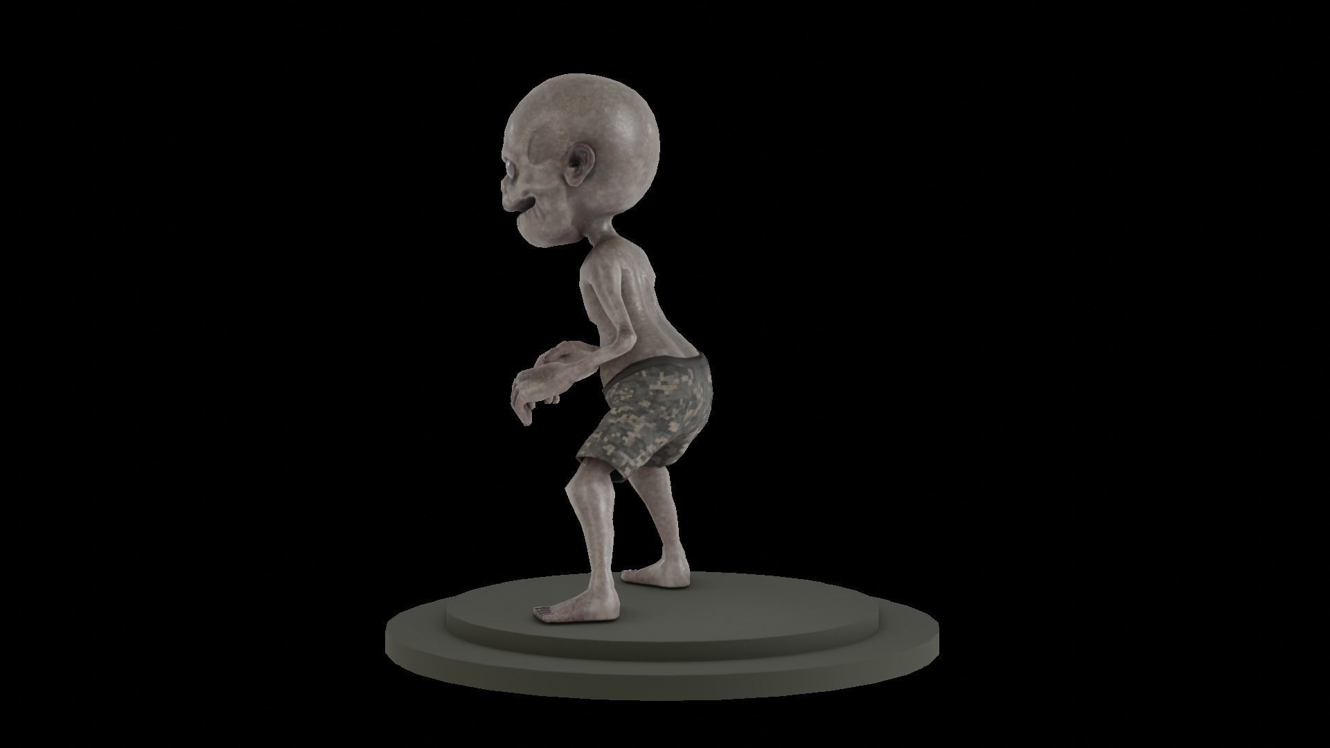 zombie boy Low-poly 3D model_19