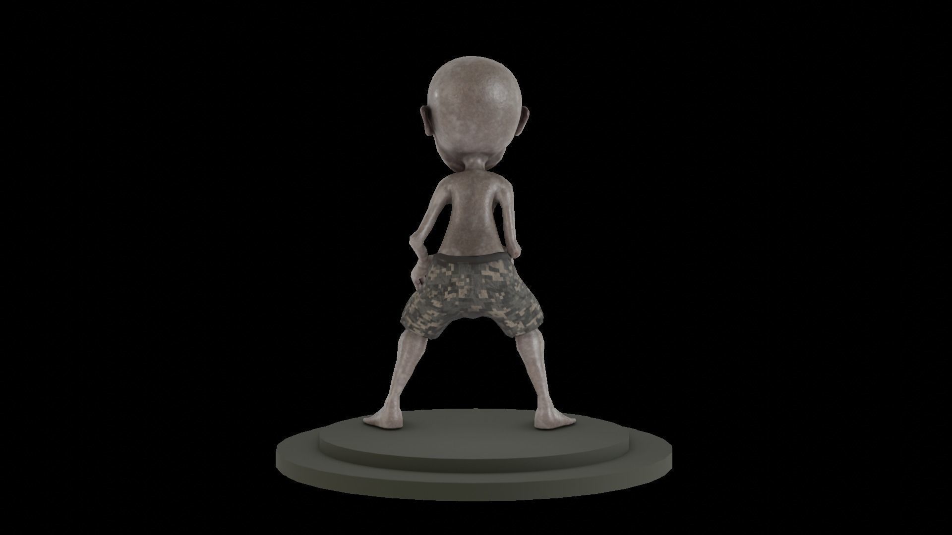 zombie boy Low-poly 3D model_13