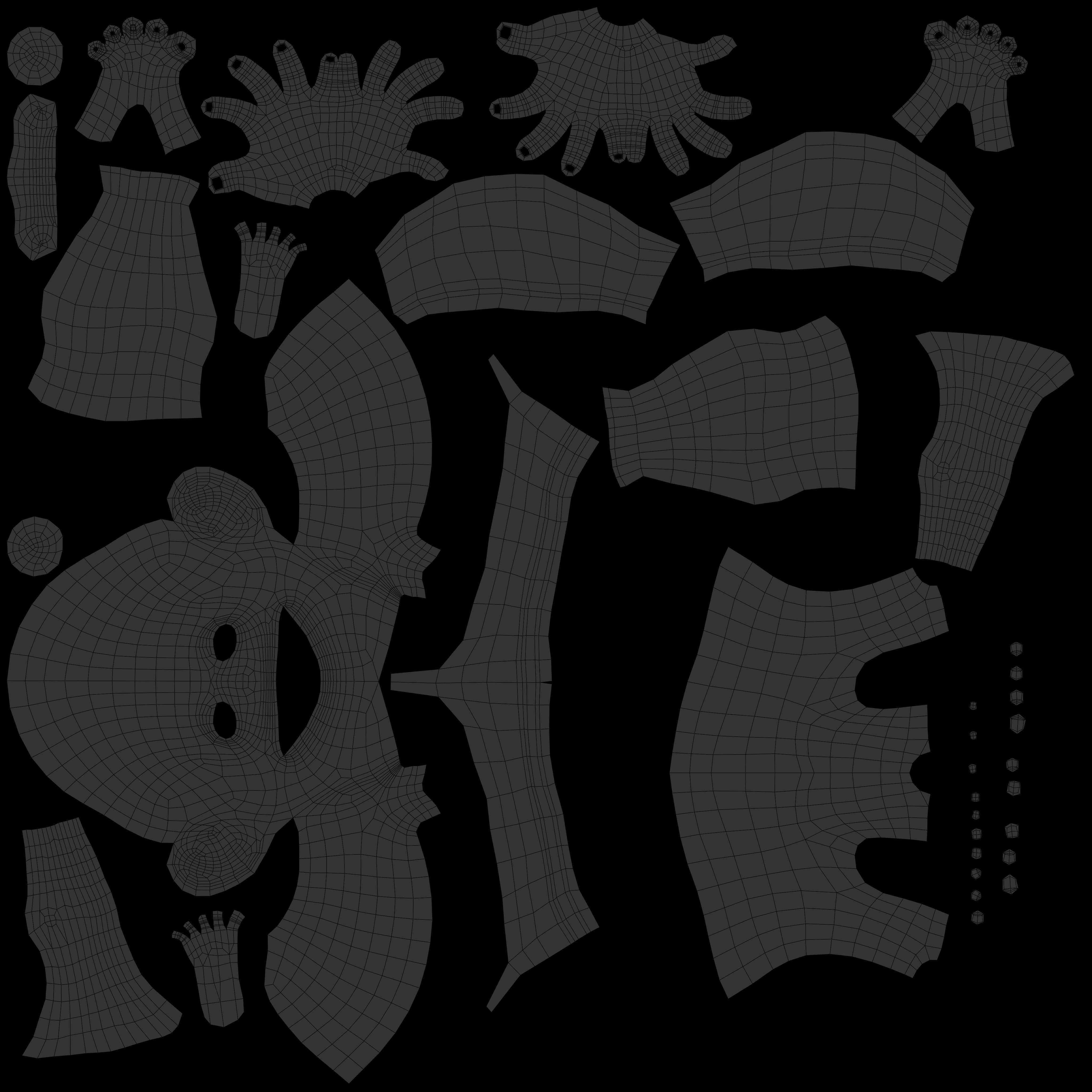 zombie boy Low-poly 3D model_9