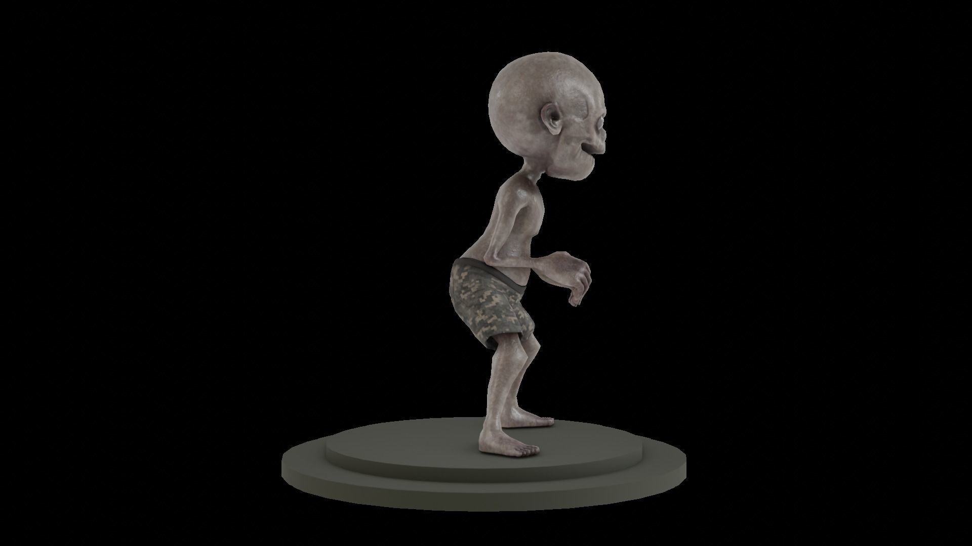 zombie boy Low-poly 3D model_51