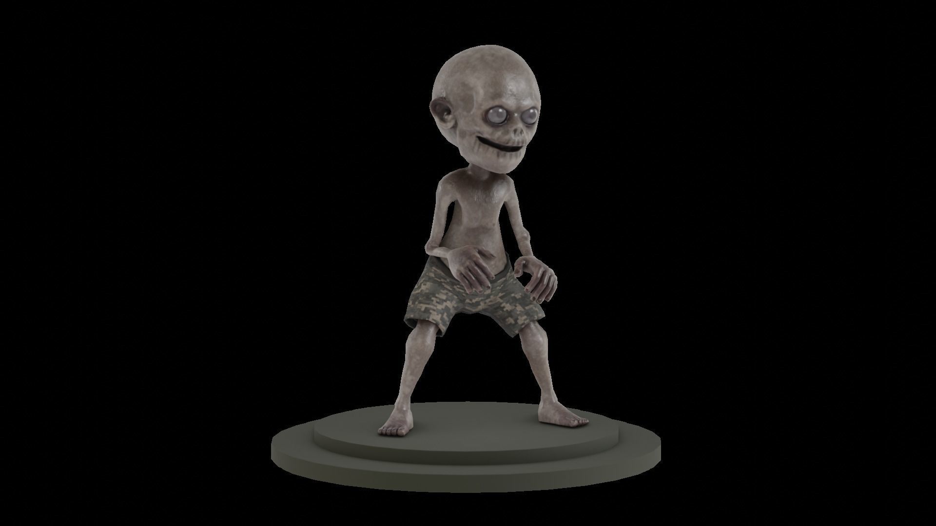 zombie boy Low-poly 3D model_69