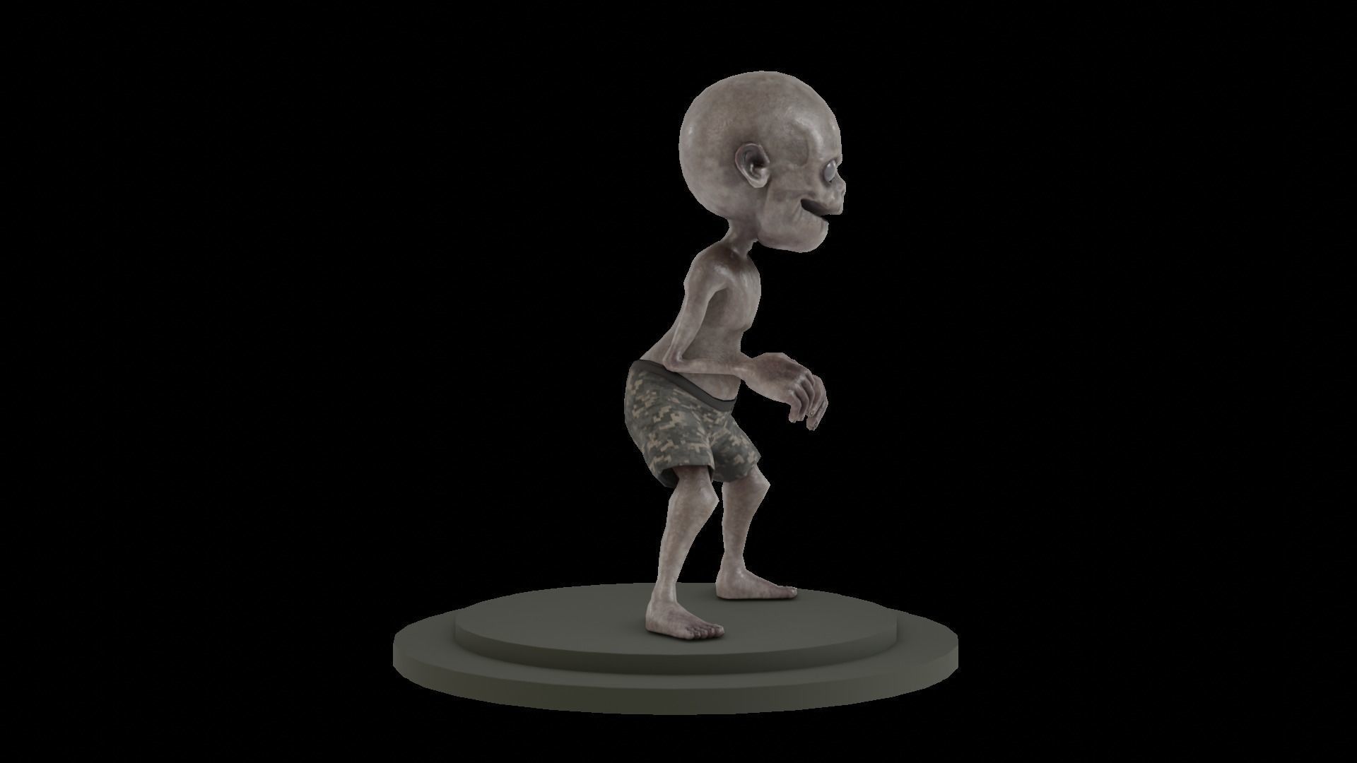 zombie boy Low-poly 3D model_53