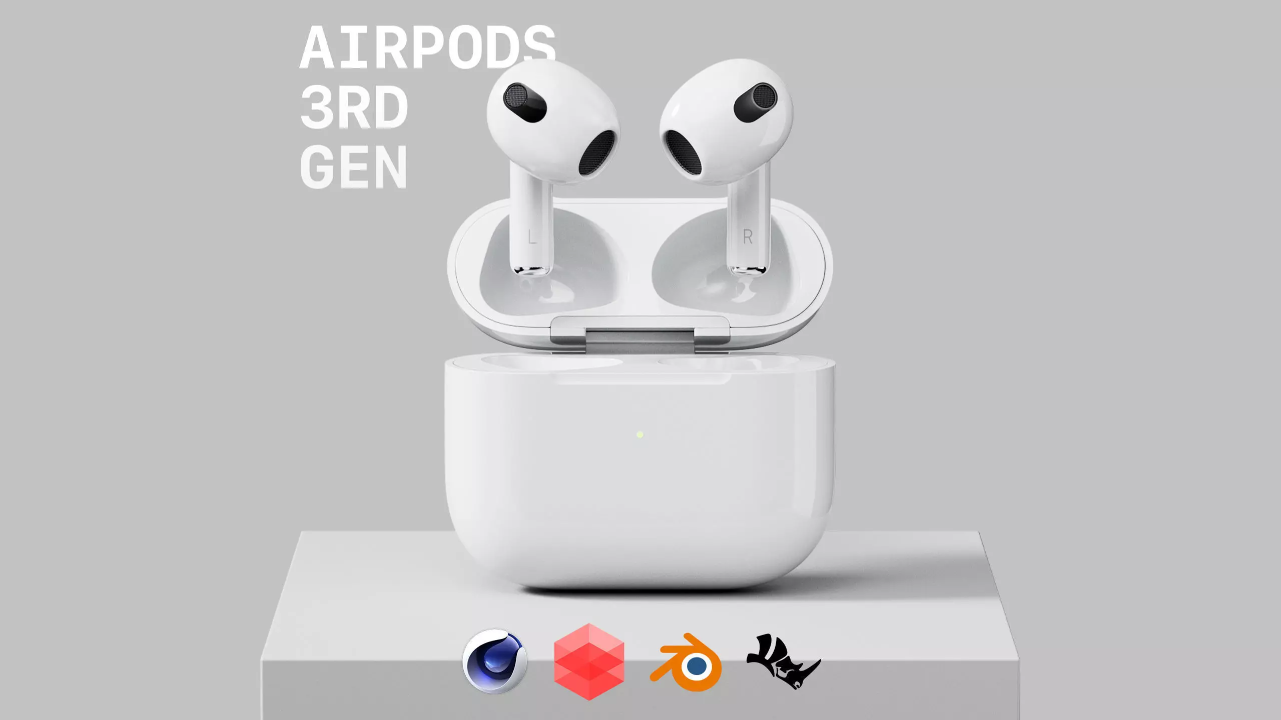 Apple AirPods - 3rd Generation - HQ 3D Model 3D model_0