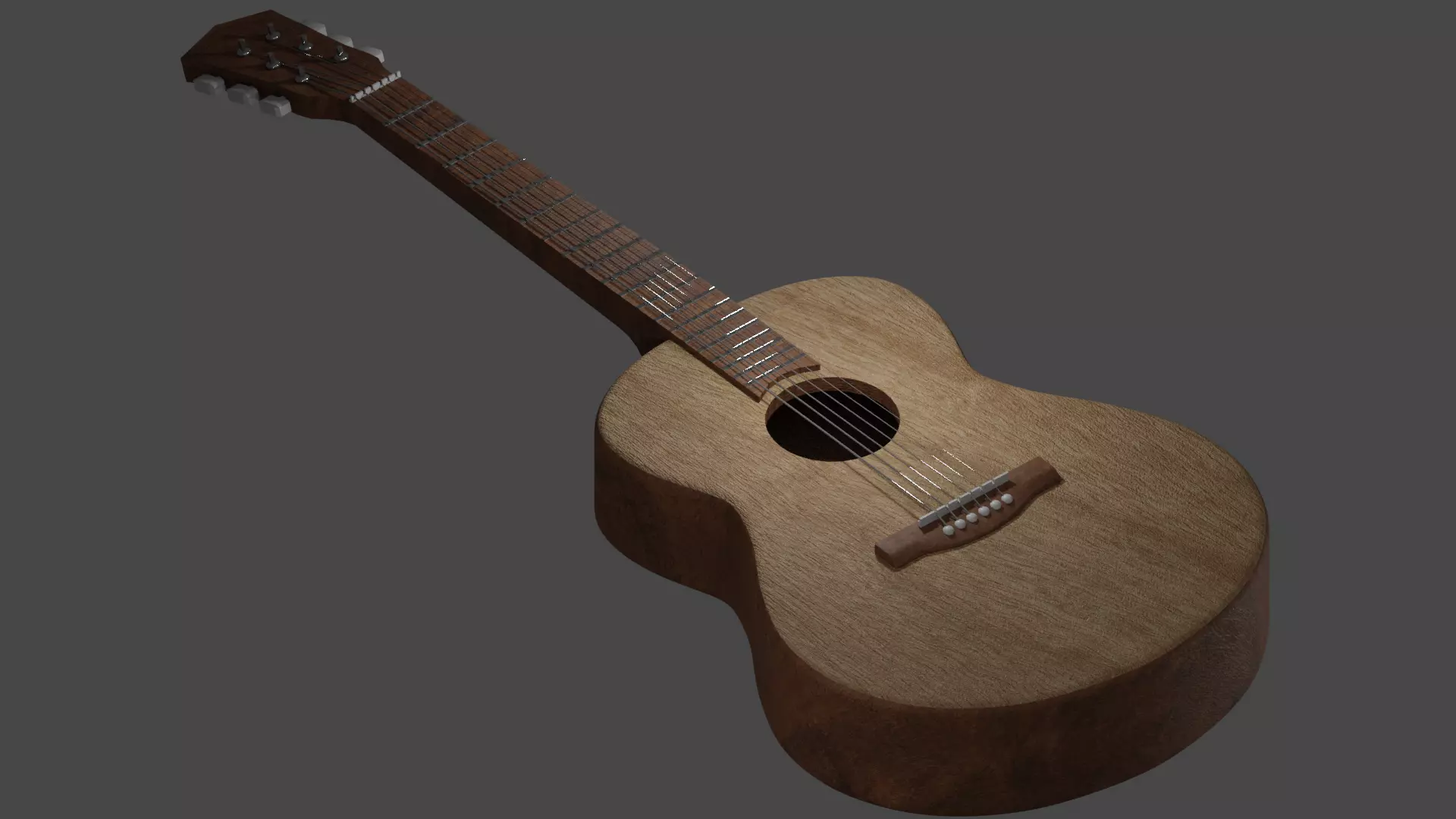 guitar acoustic Free 3D model_0