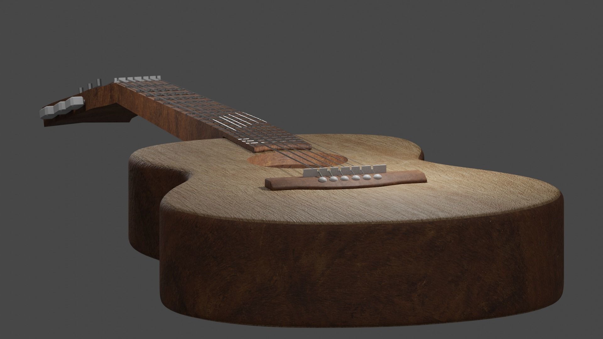 guitar acoustic Free 3D model_3