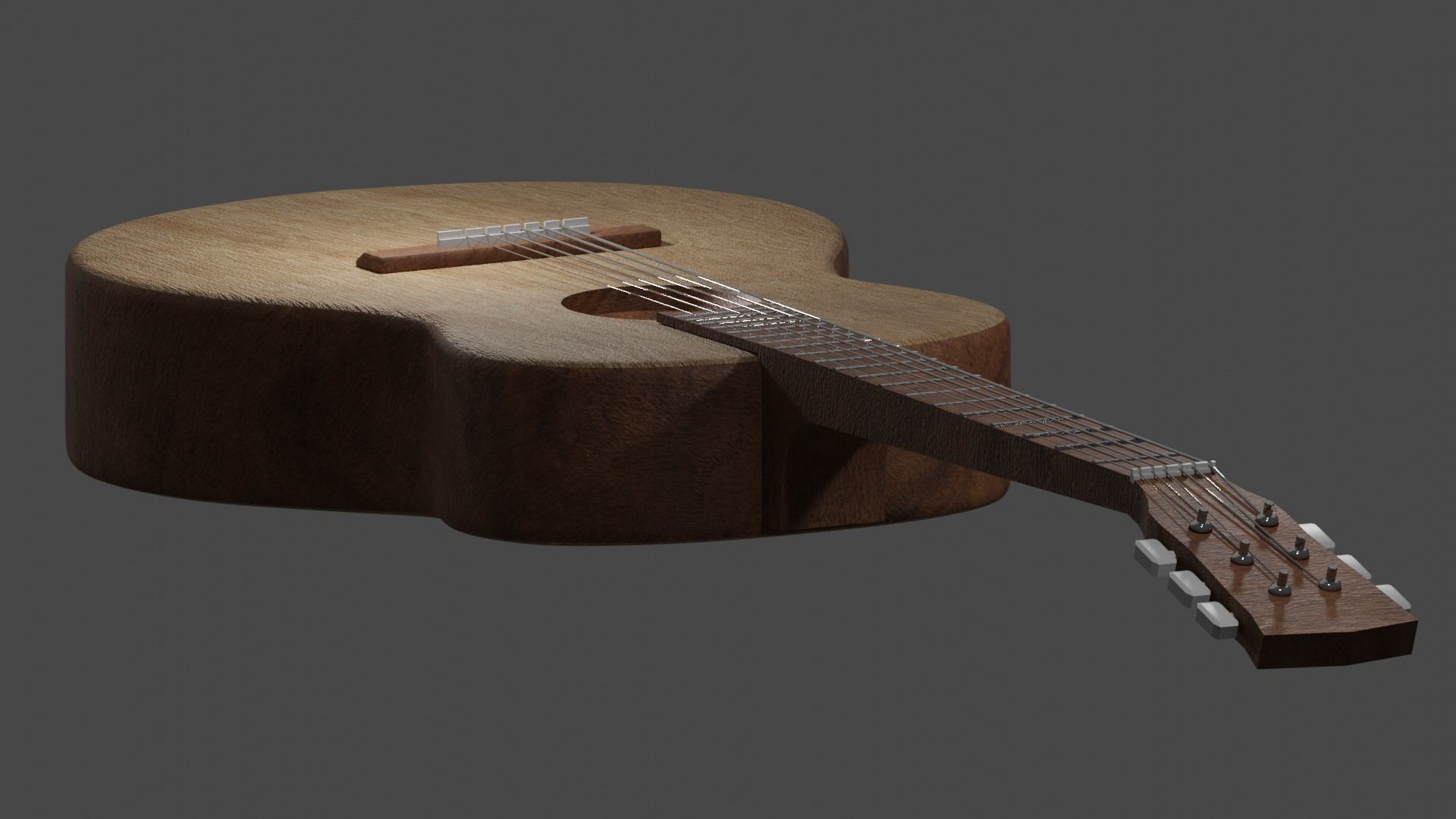 guitar acoustic Free 3D model_2