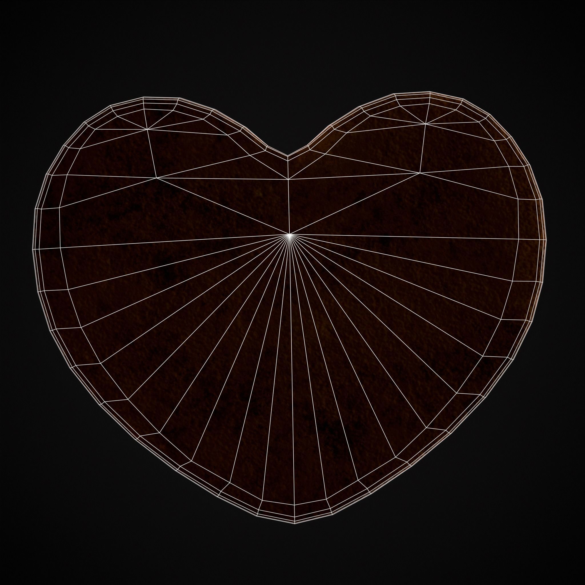 Valentines Love Icing Cookie Low-poly 3D model_22