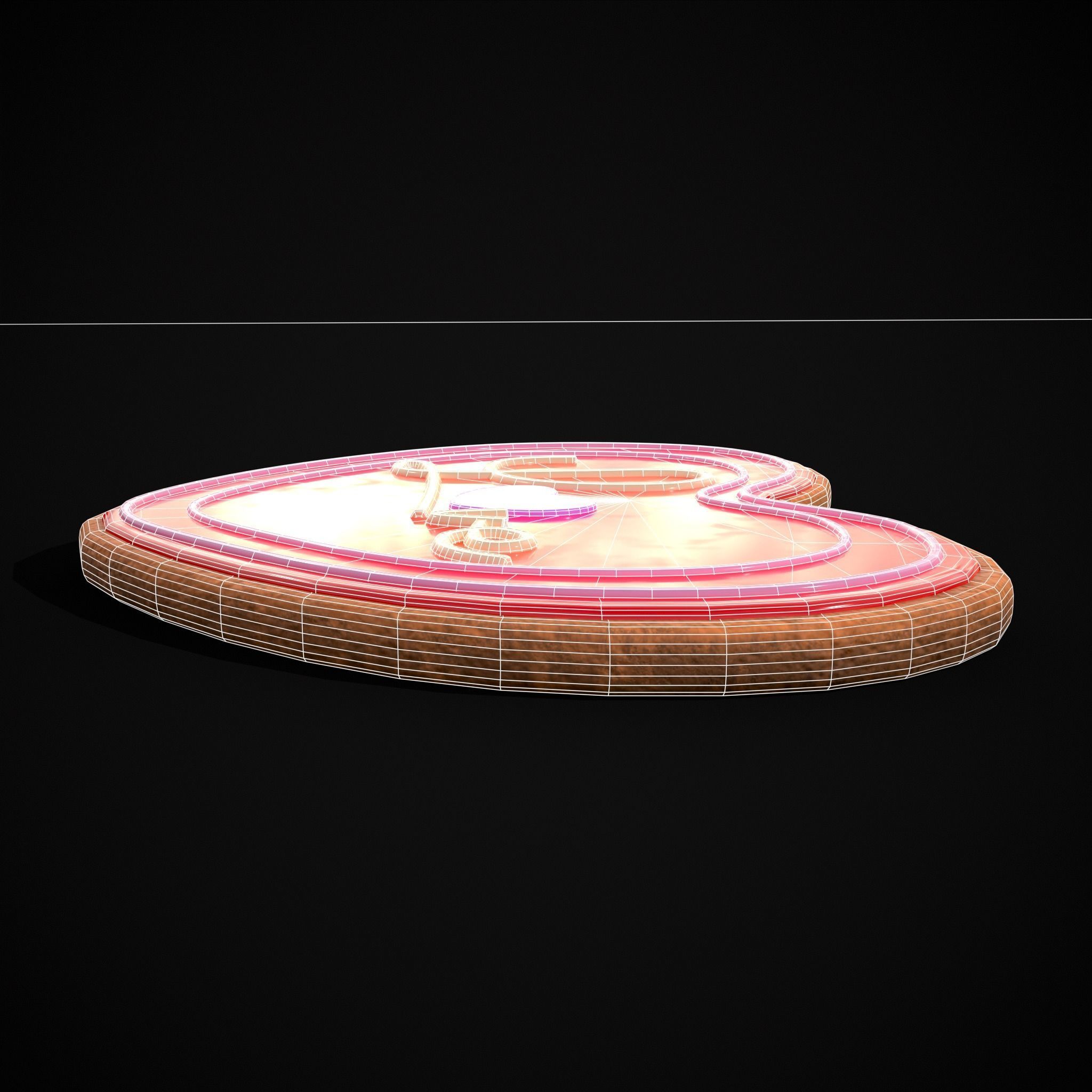 Valentines Love Icing Cookie Low-poly 3D model_26