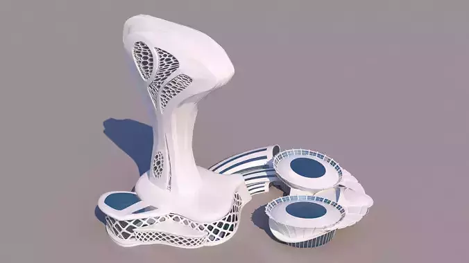 0113 - Organic Skyscraper 3D model