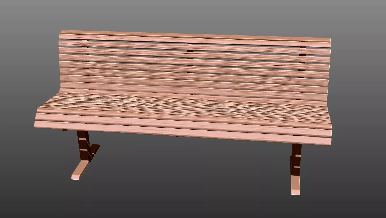Bench wooden Free 3D print model