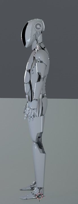 Futuristic robot - Game ready - Riged Low-poly 3D model_22