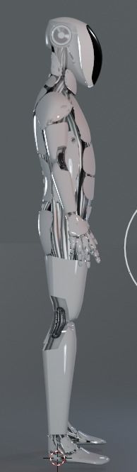 Futuristic robot - Game ready - Riged Low-poly 3D model_23