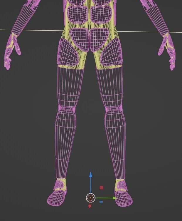 Futuristic robot - Game ready - Riged Low-poly 3D model_16