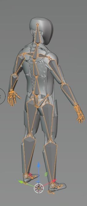 Futuristic robot - Game ready - Riged Low-poly 3D model_11