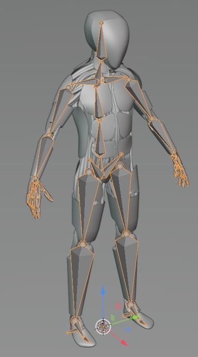 Futuristic robot - Game ready - Riged Low-poly 3D model_8