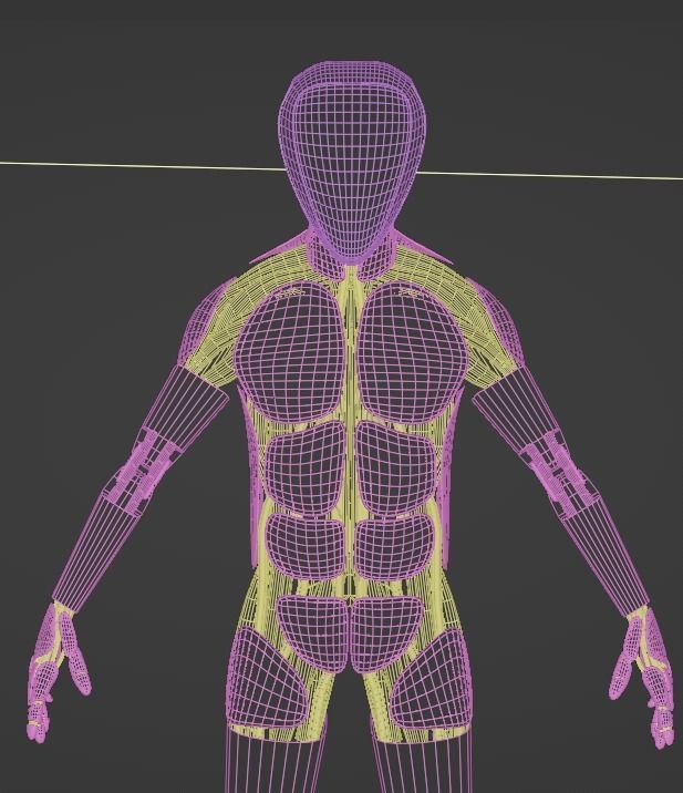 Futuristic robot - Game ready - Riged Low-poly 3D model_17