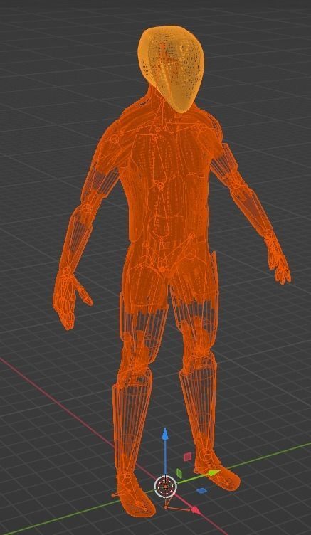 Futuristic robot - Game ready - Riged Low-poly 3D model_9