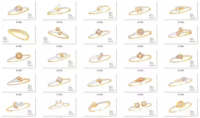 128 Diamond Bangles Bracelets Pack