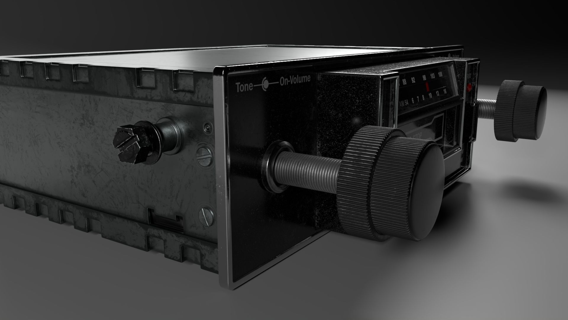 Radio Cassette player 1980s style 3D model_2