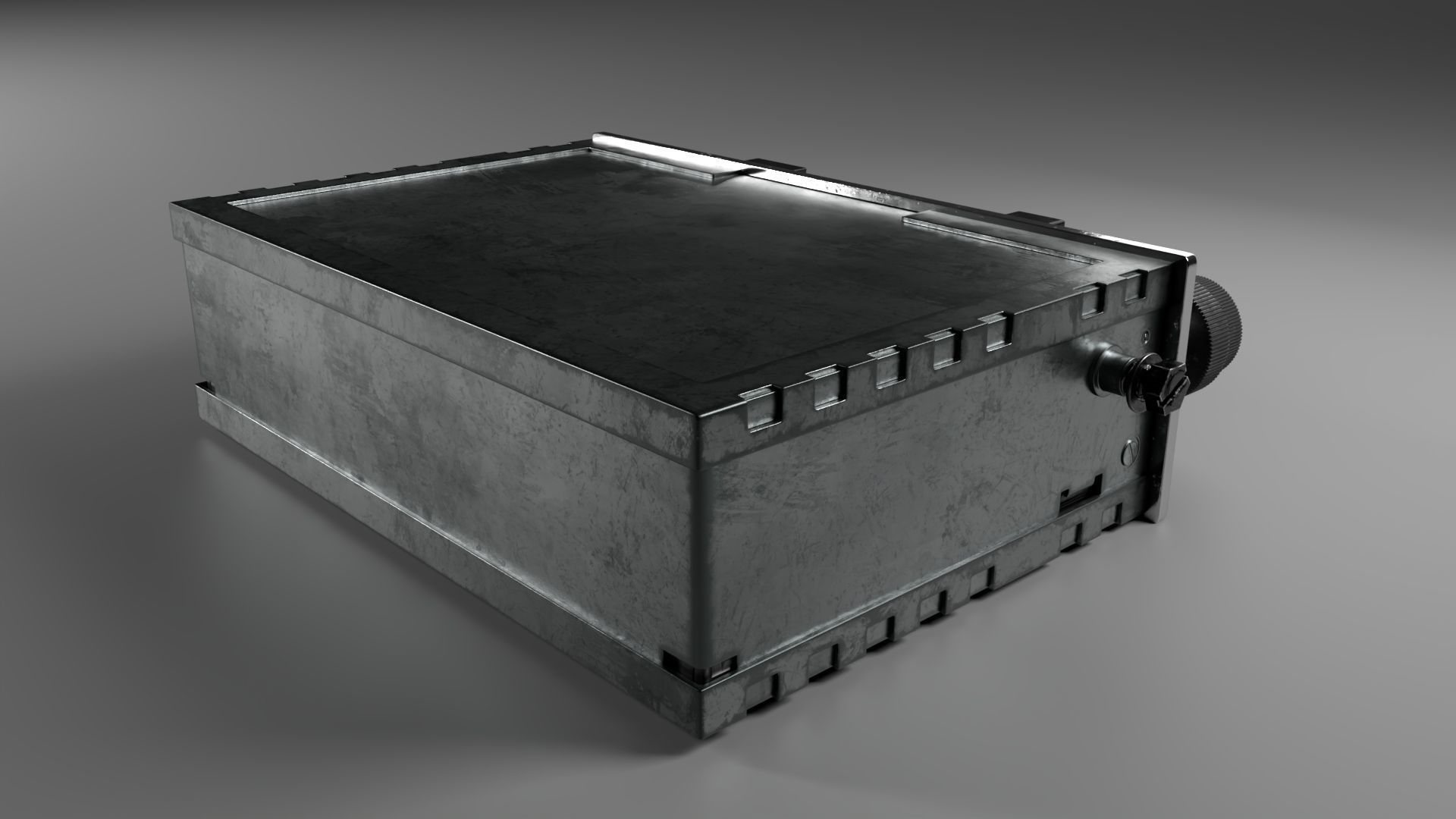 Radio Cassette player 1980s style 3D model_3