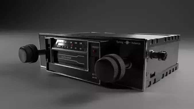 Radio Cassette player 1980s style 3D model