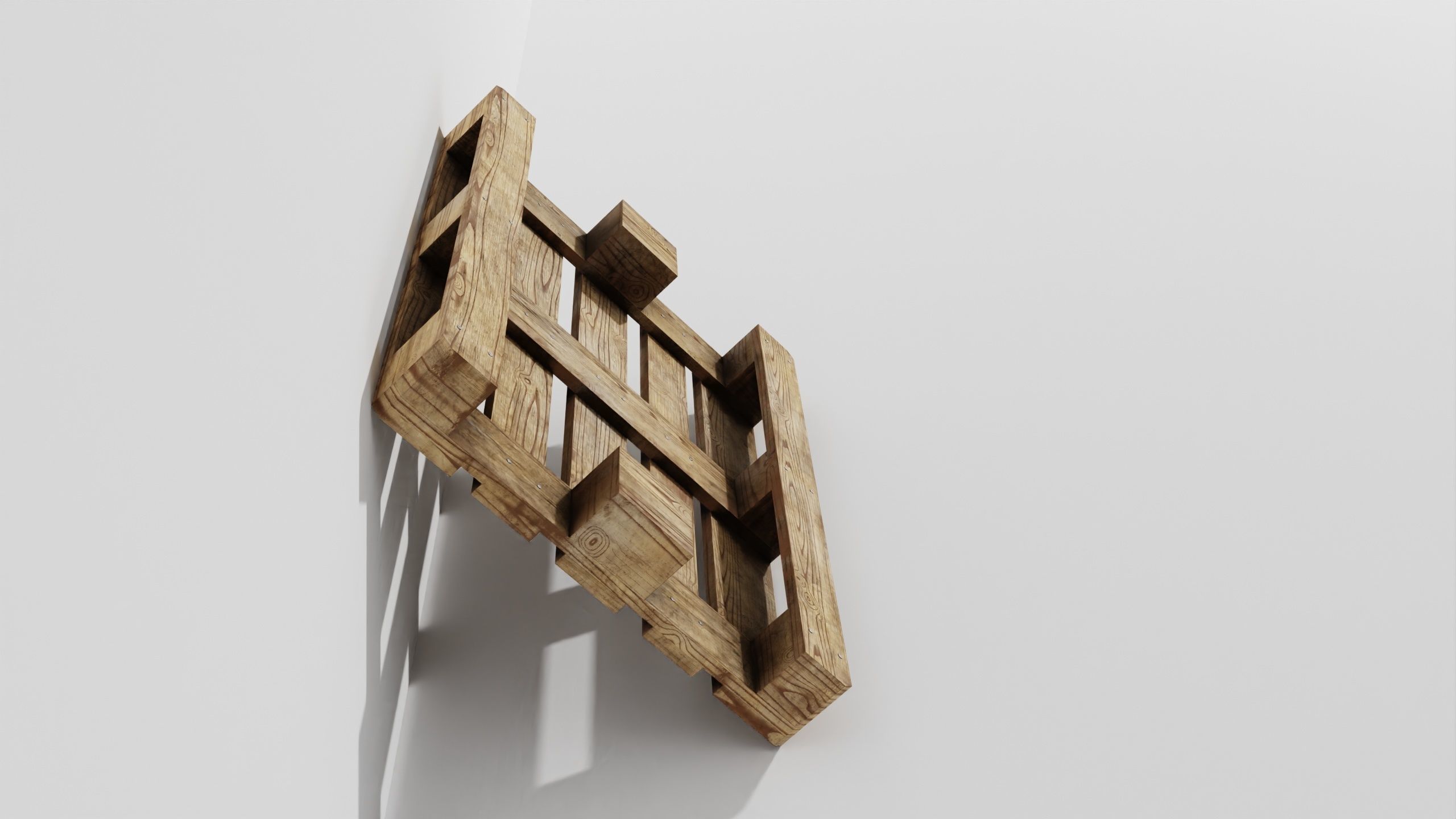 Wooden pallet 02 3D model_37