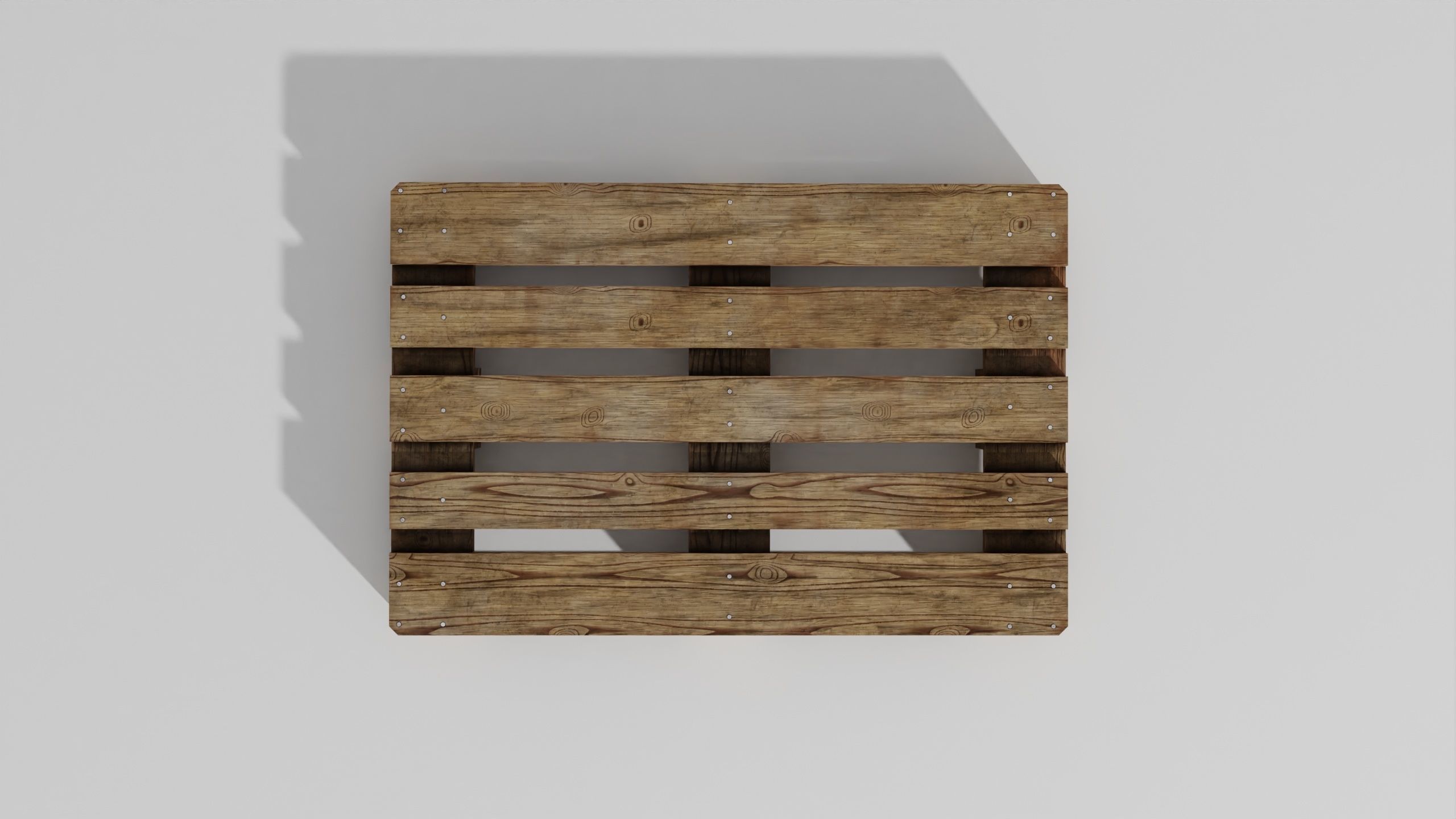Wooden pallet 02 3D model_10