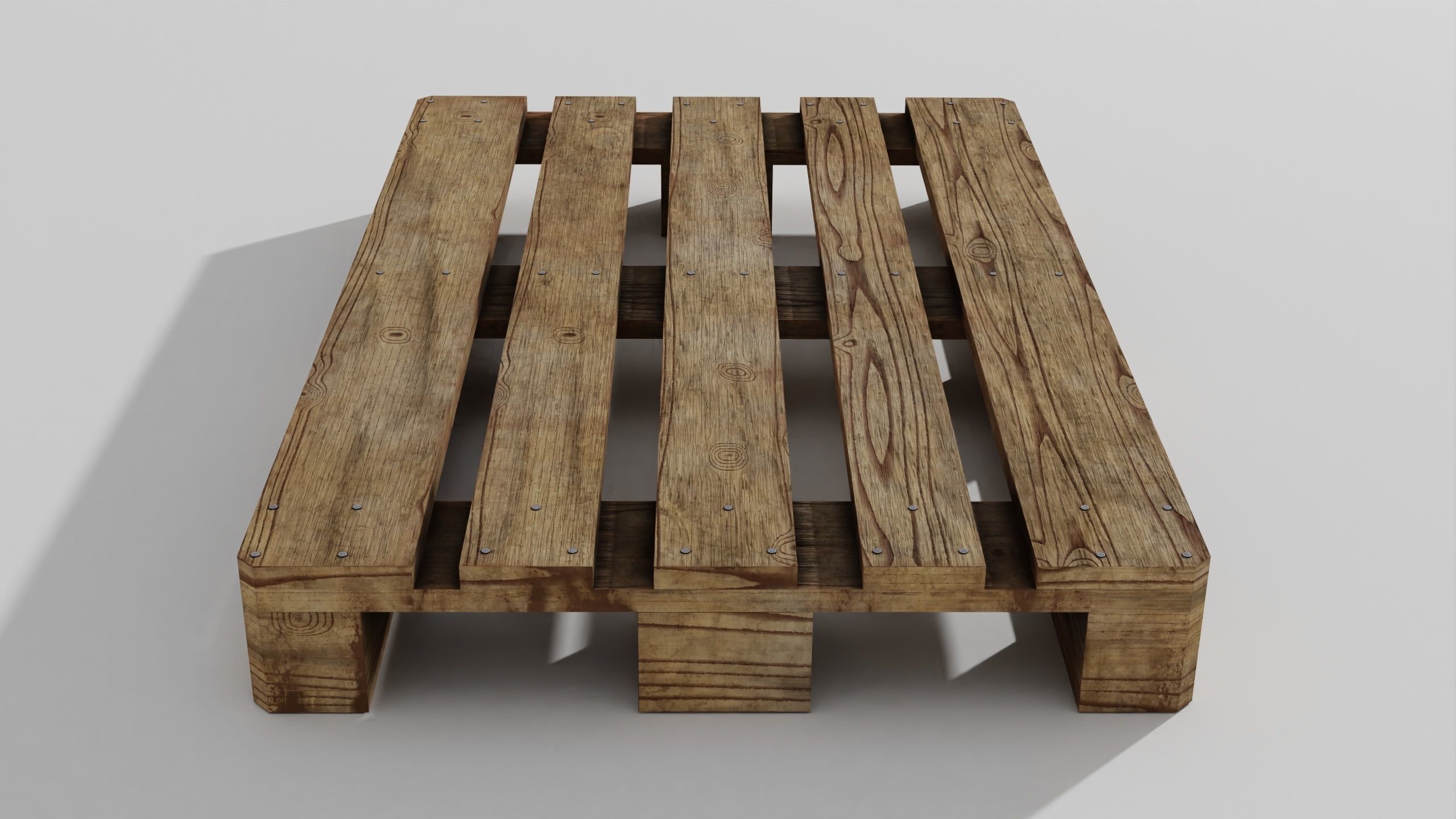 Wooden pallet 02 3D model_7