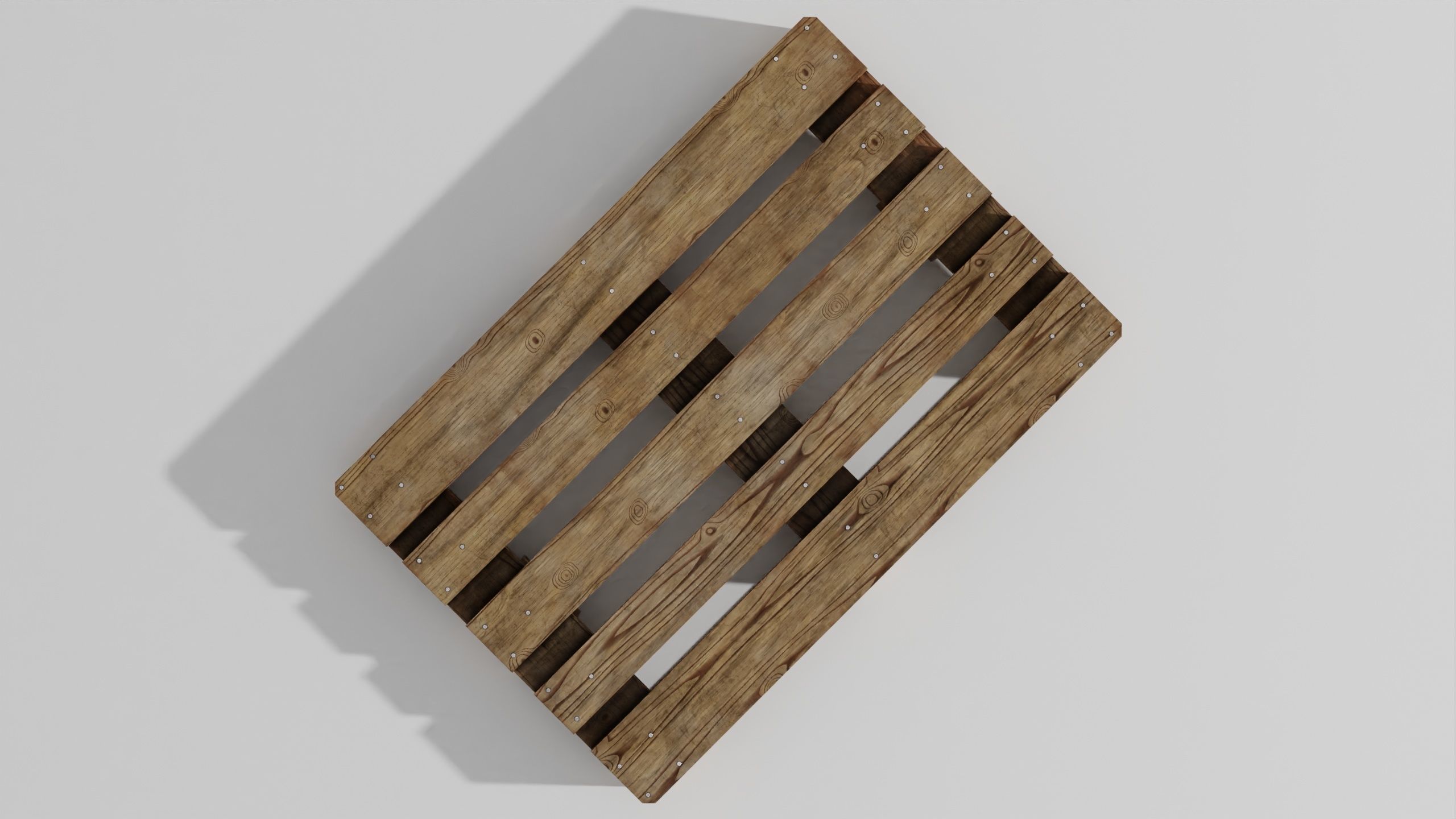 Wooden pallet 02 3D model_9