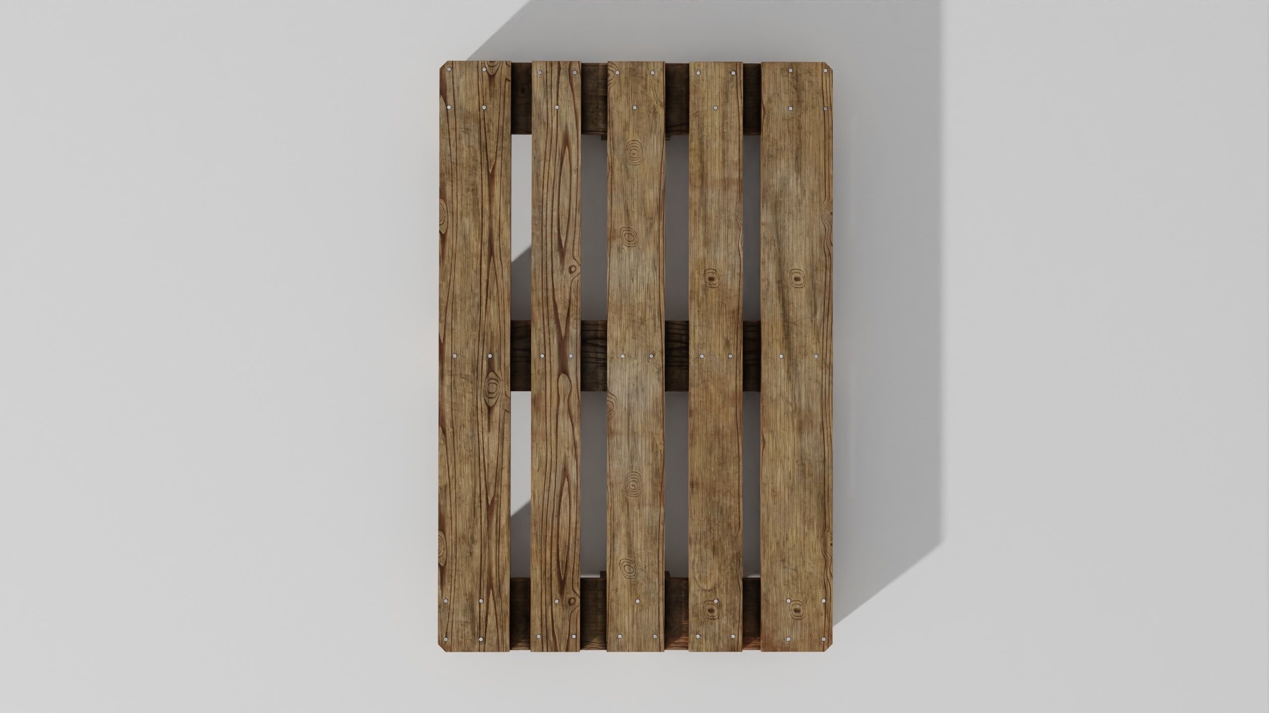 Wooden pallet 02 3D model_12