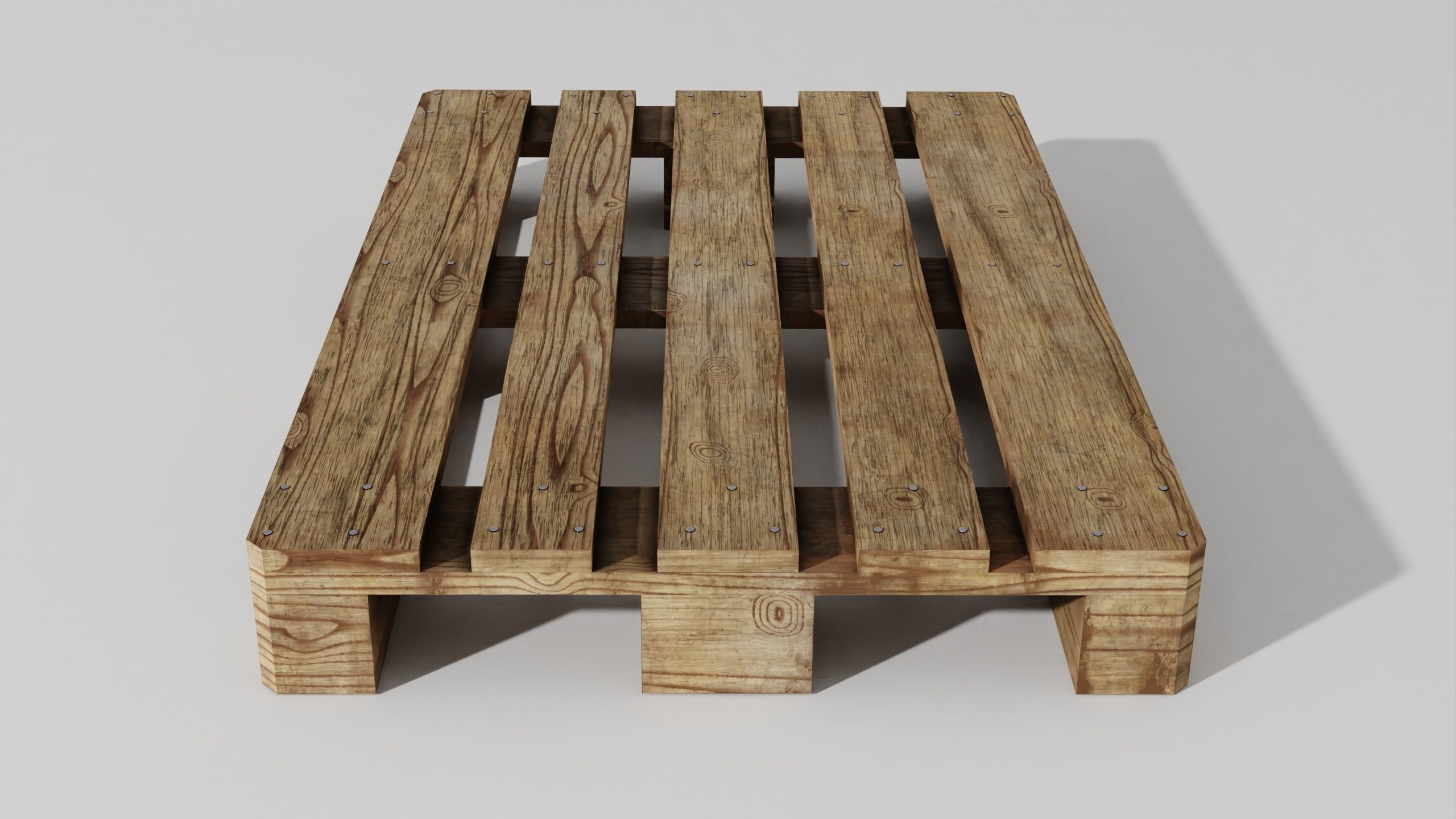 Wooden pallet 02 3D model_3