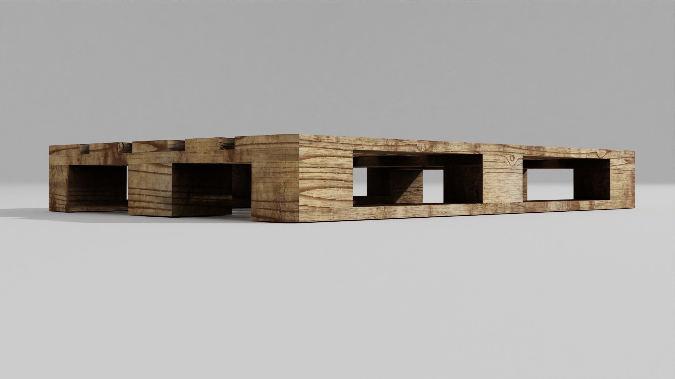Wooden pallet 02 3D model_23