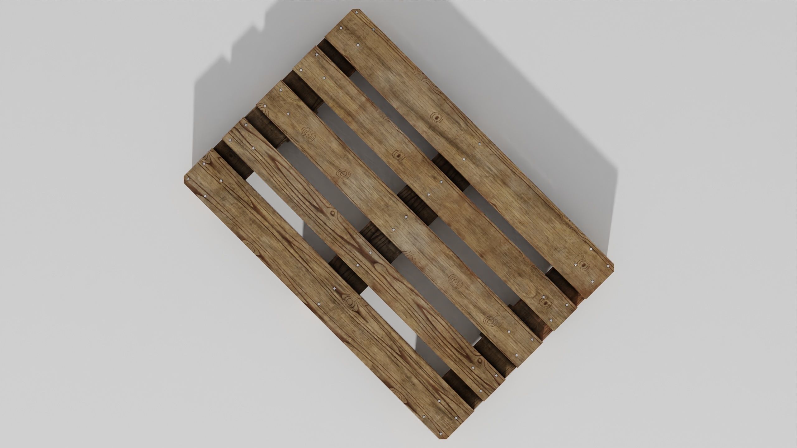Wooden pallet 02 3D model_11