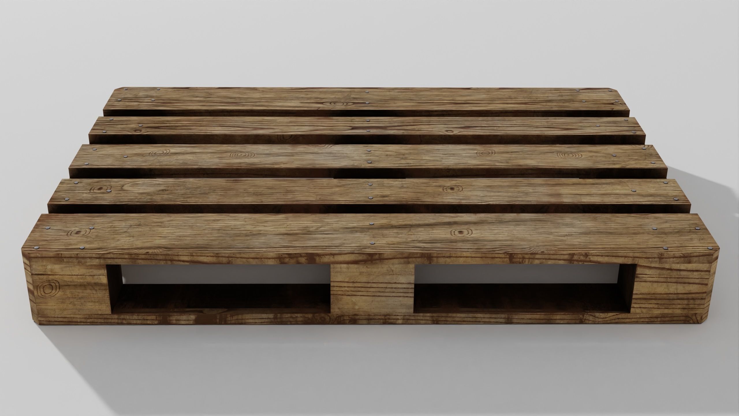 Wooden pallet 02 3D model_5