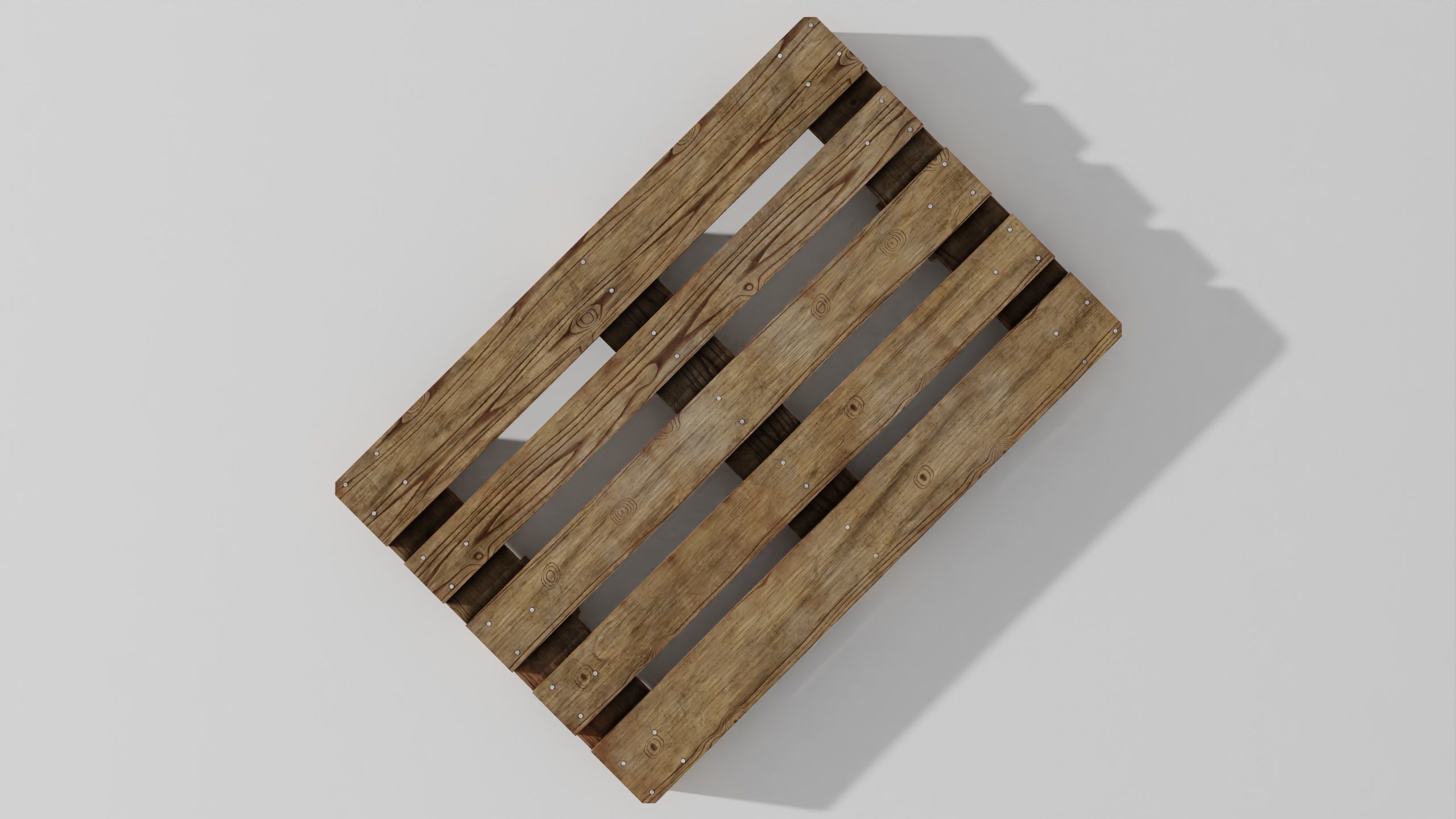 Wooden pallet 02 3D model_13