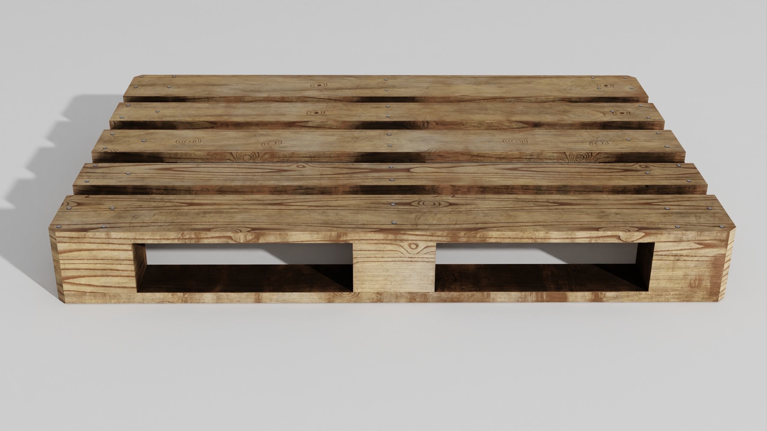 Wooden pallet 02 3D model_1