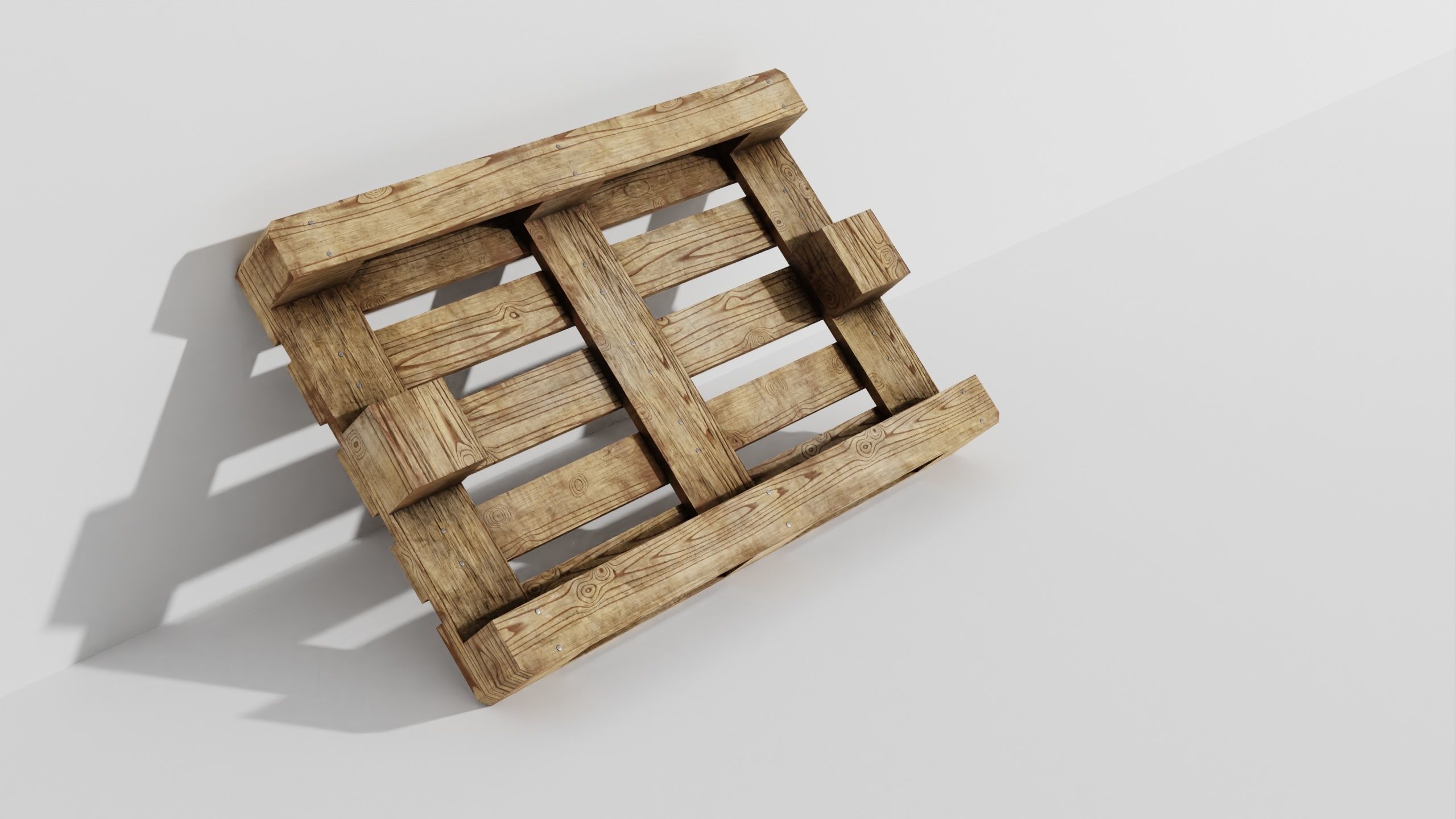 Wooden pallet 02 3D model_38