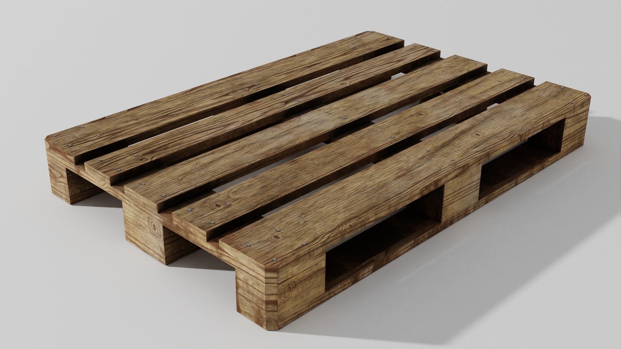 Wooden pallet 02 3D model_4