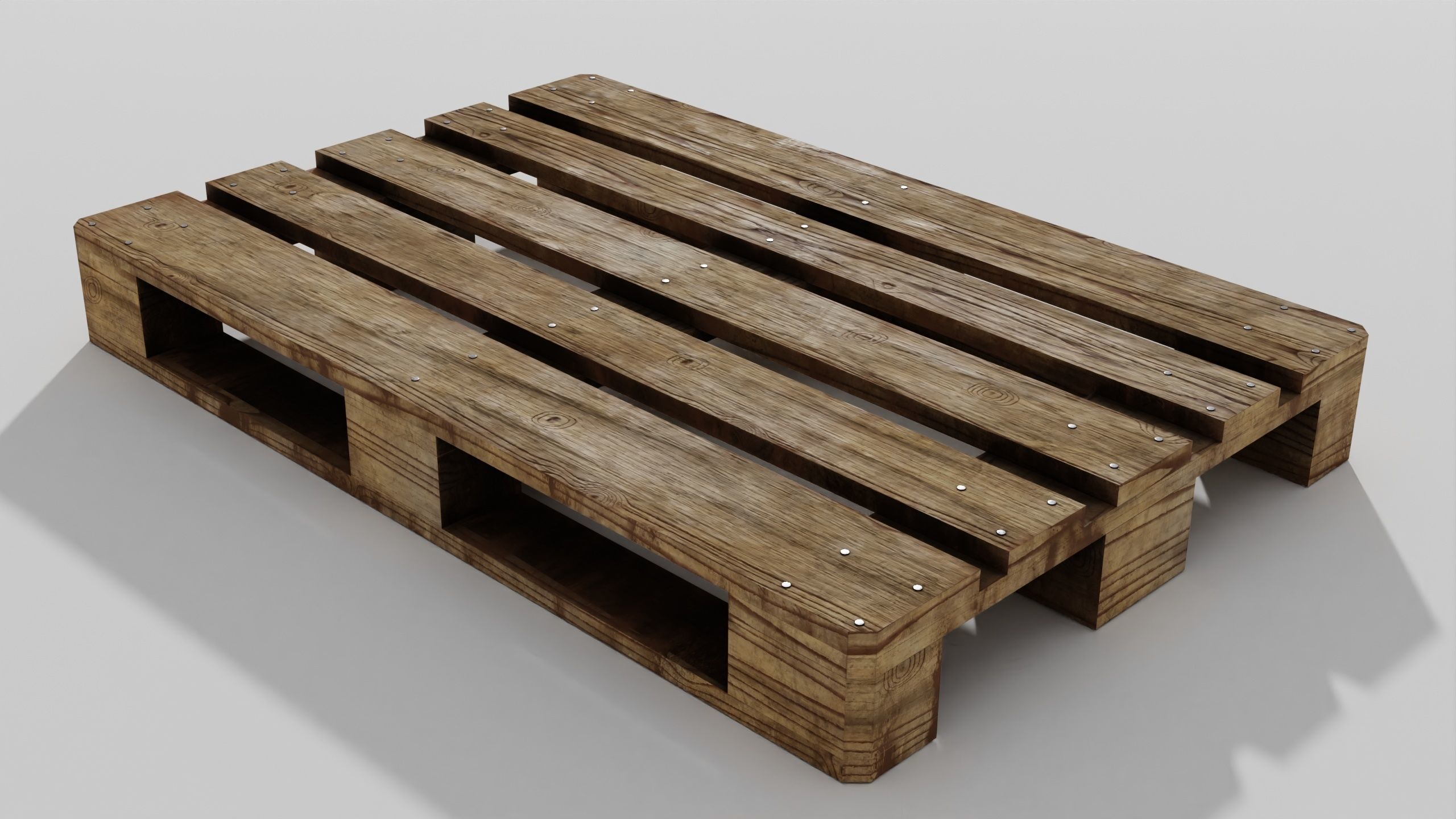 Wooden pallet 02 3D model_6
