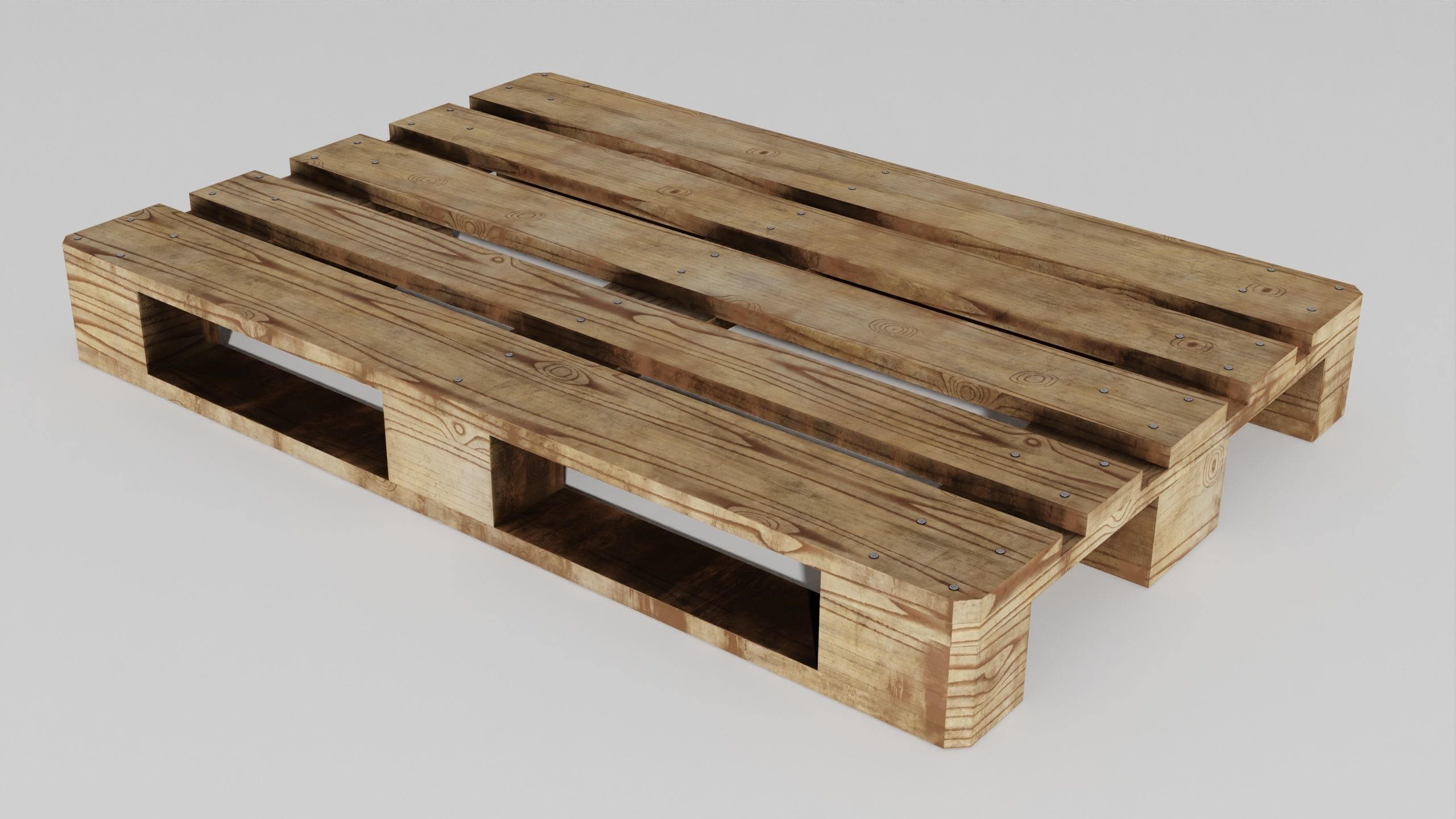 Wooden pallet 02 3D model_2
