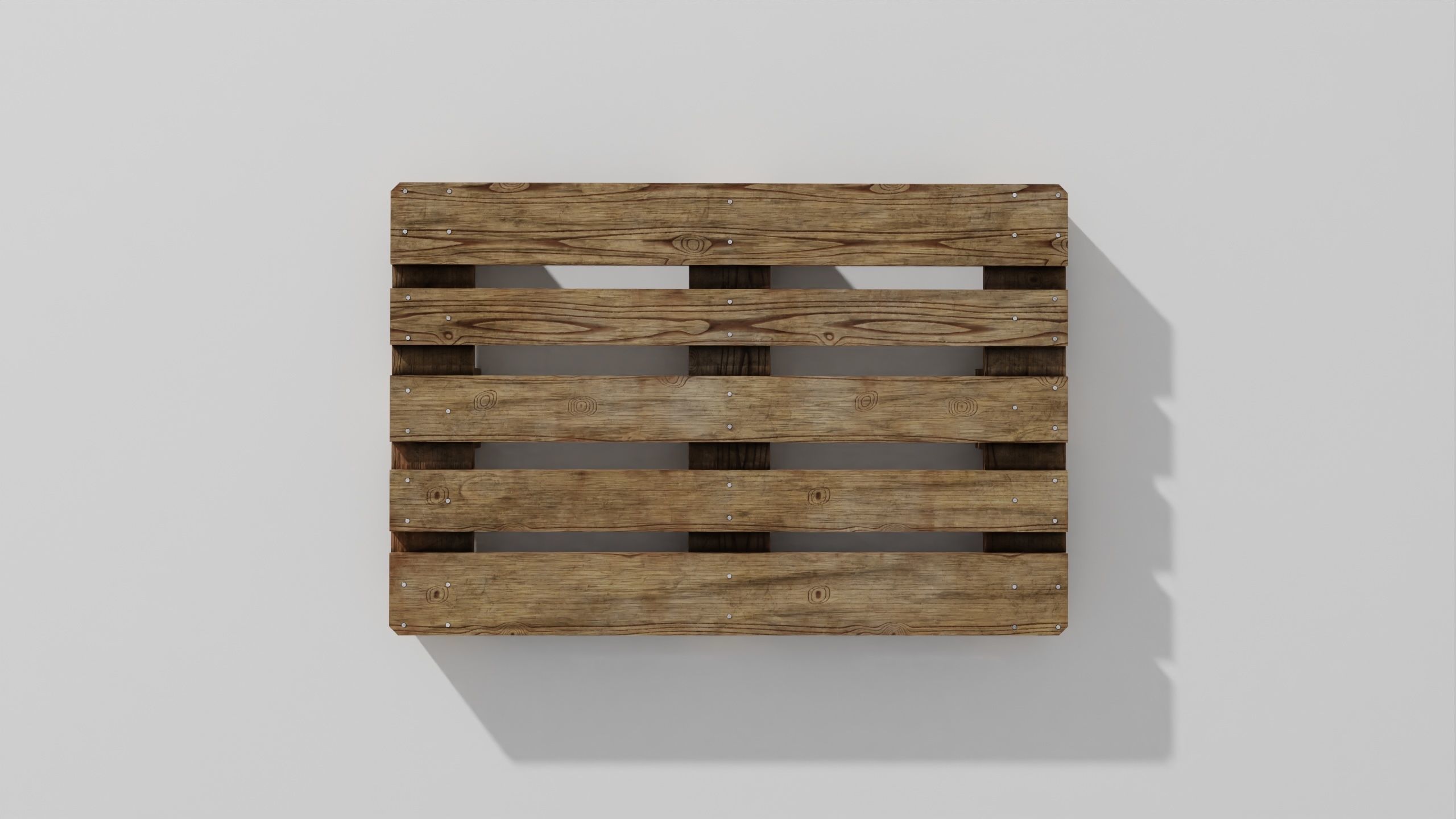Wooden pallet 02 3D model_14